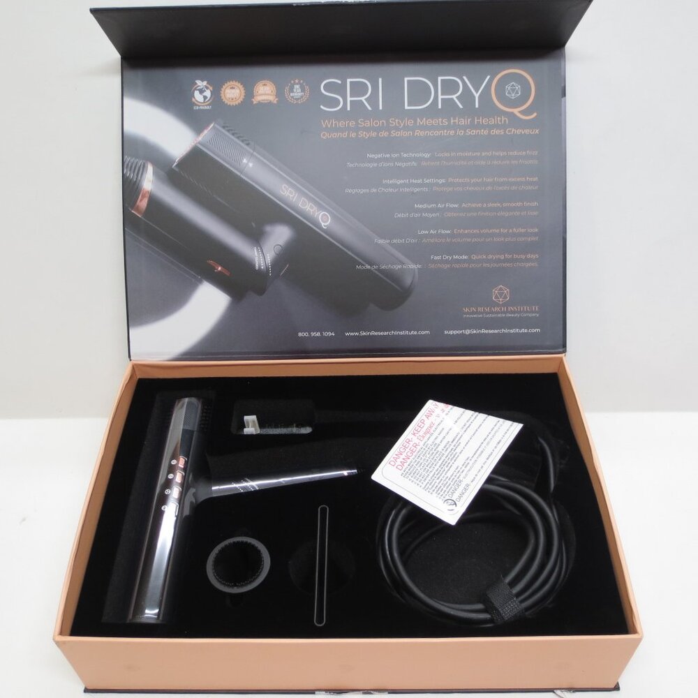 NEW (OPEN BOX) SRI DryQ Smart Hair Dryer - Super Lightweight, Foldable